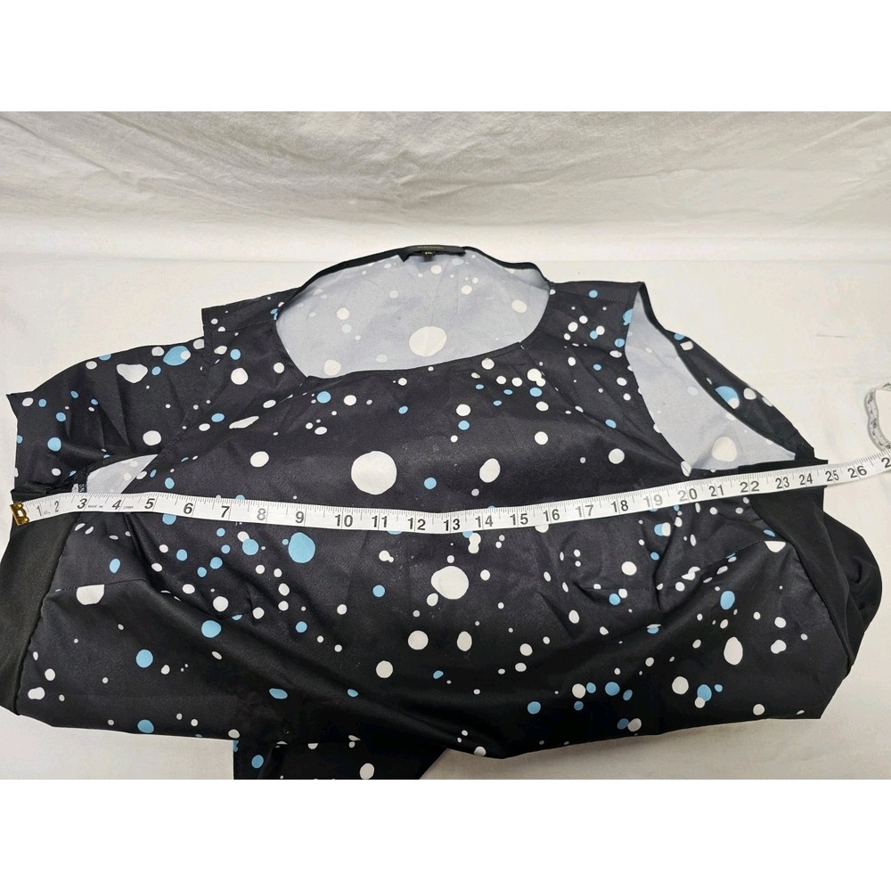 Vintage Three Seasons Black Maxi Dress With Splatter Print 3xl - Picture 4 of 5